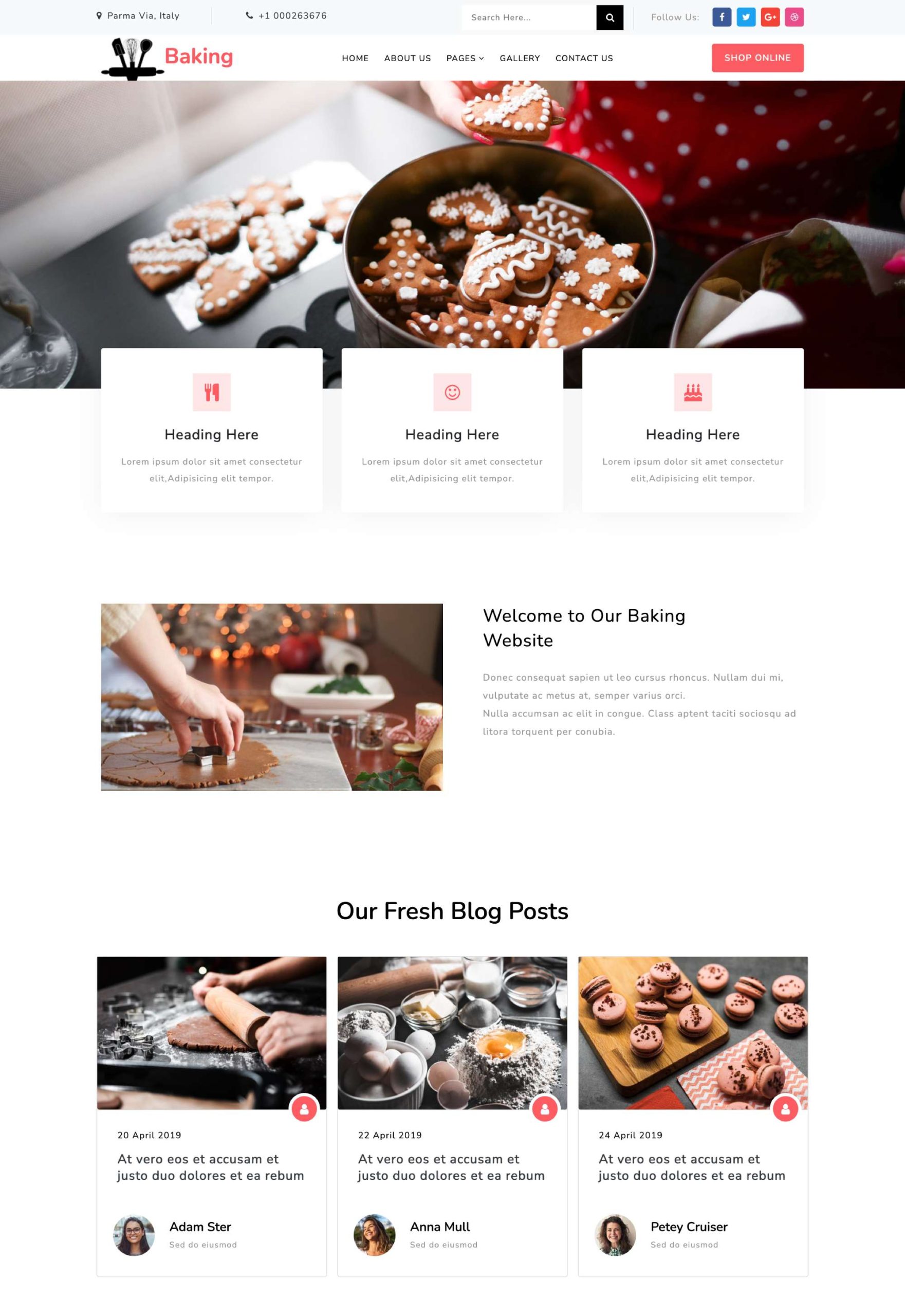 [HTML – CSS] Template Baking Restaurants